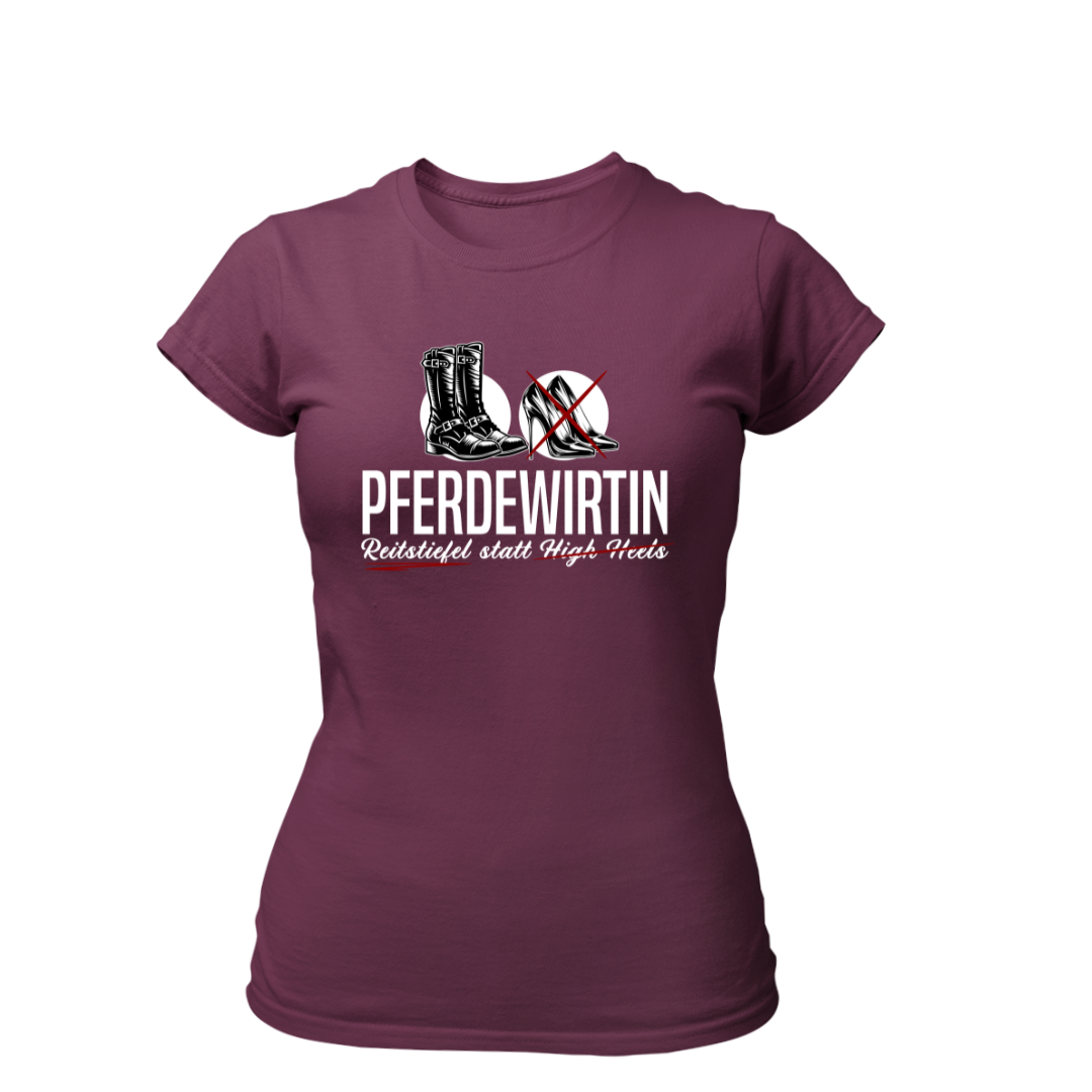 Pferdewirtin Reitstiefel statt High Heels | Premium T Shirt Frauen