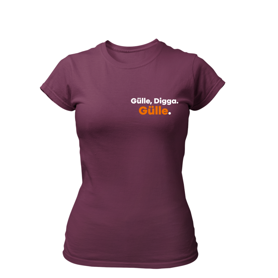 GÜLLE, DIGGA. GÜLLE Brustdruck | Premium T Shirt Frauen
