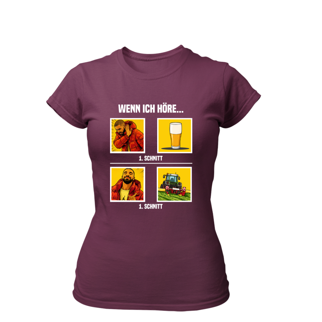 Wenn Ich höre 1 Schnitt | Premium T Shirt Frauen
