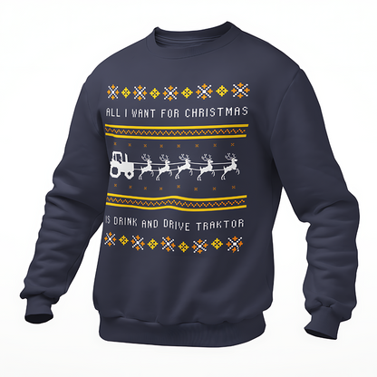 "Drink and Drive Traktor" Premium - UglySweater