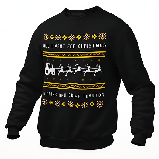 "Drink and Drive Traktor" Premium - UglySweater