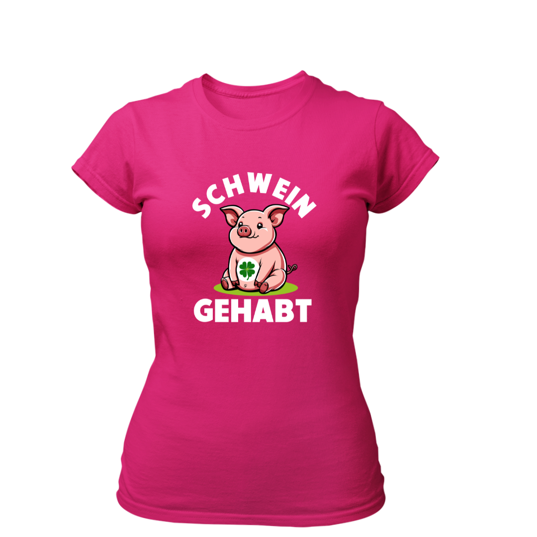 Schwein gehabt | Premium T Shirt Frauen