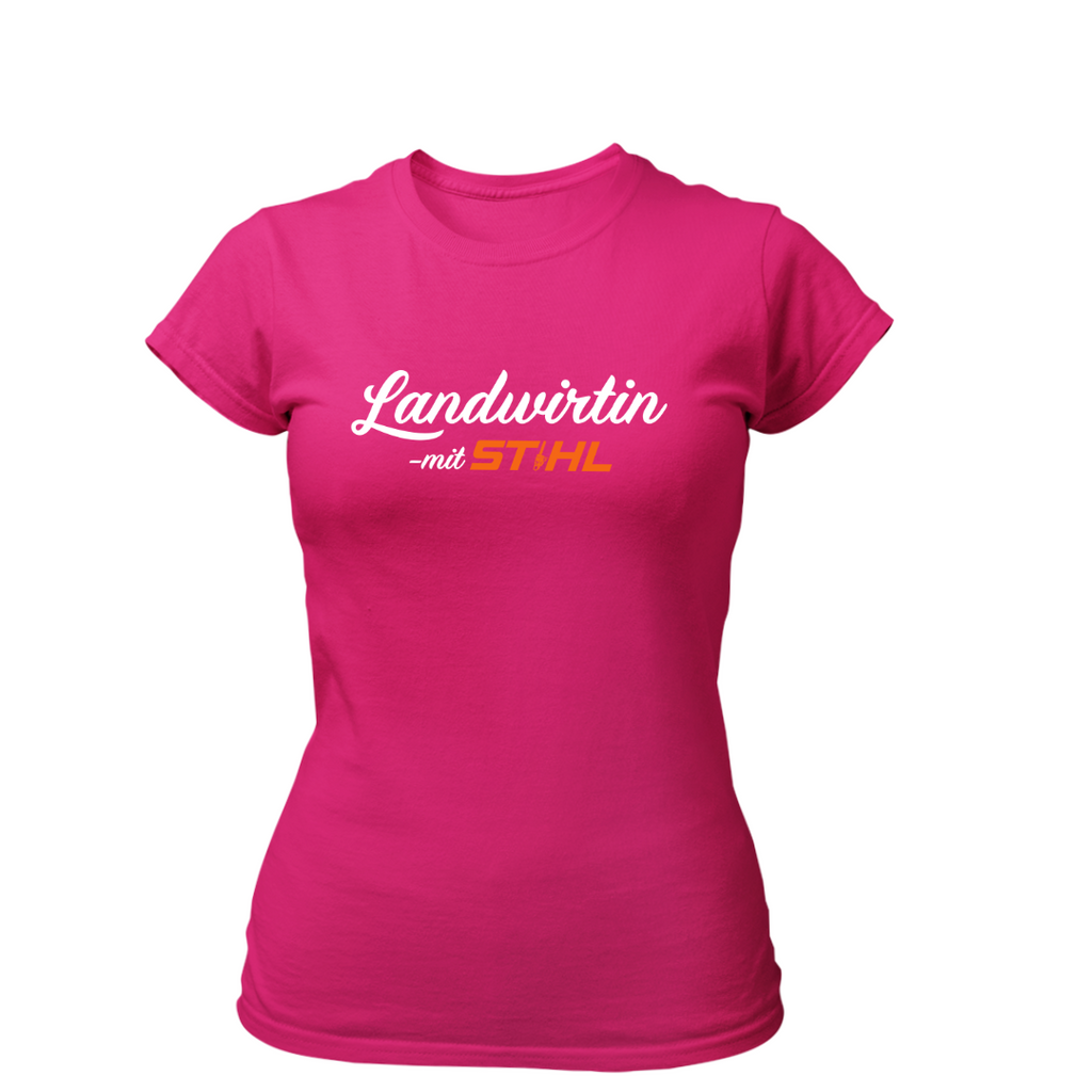 Landwirtin mit Stihl | Premium T Shirt Frauen