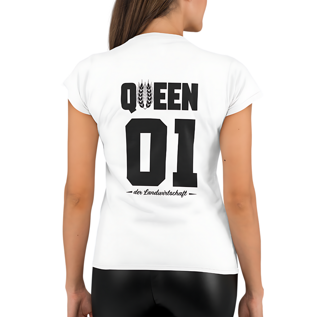 QUEEN der Landwirtschaft#2 Rückseite | Premium T Shirt Frauen