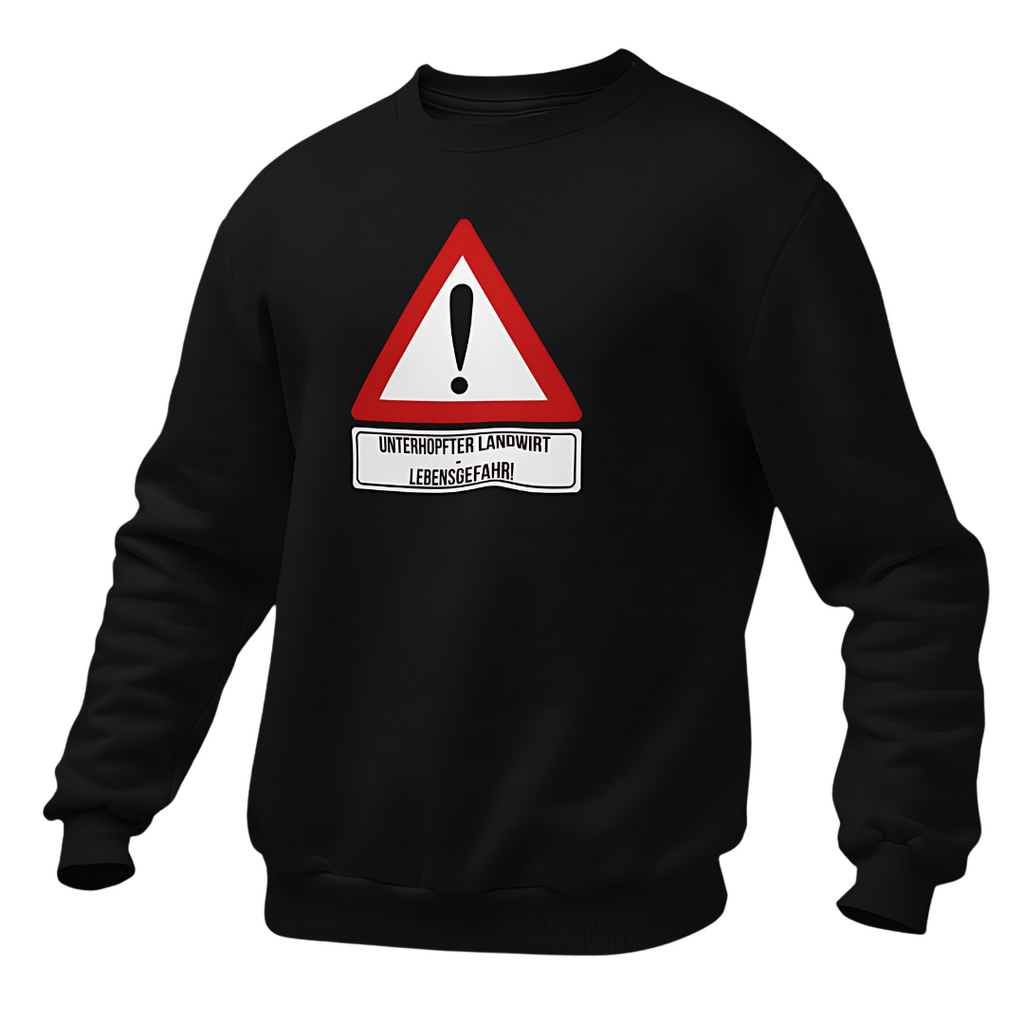 Lebensgefahr! Unterhopfter Landwirt | Premium Sweater