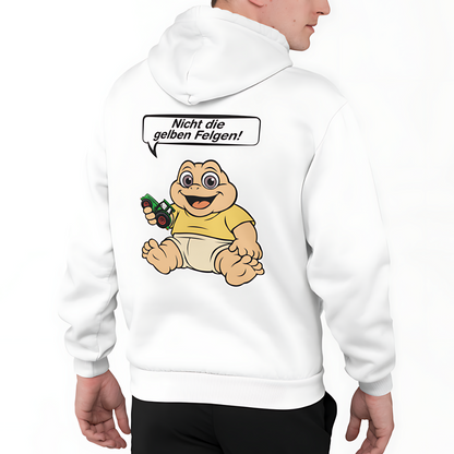 Nicht die Gelben Felgen Dinobaby Rückseite | Premium Hoodie