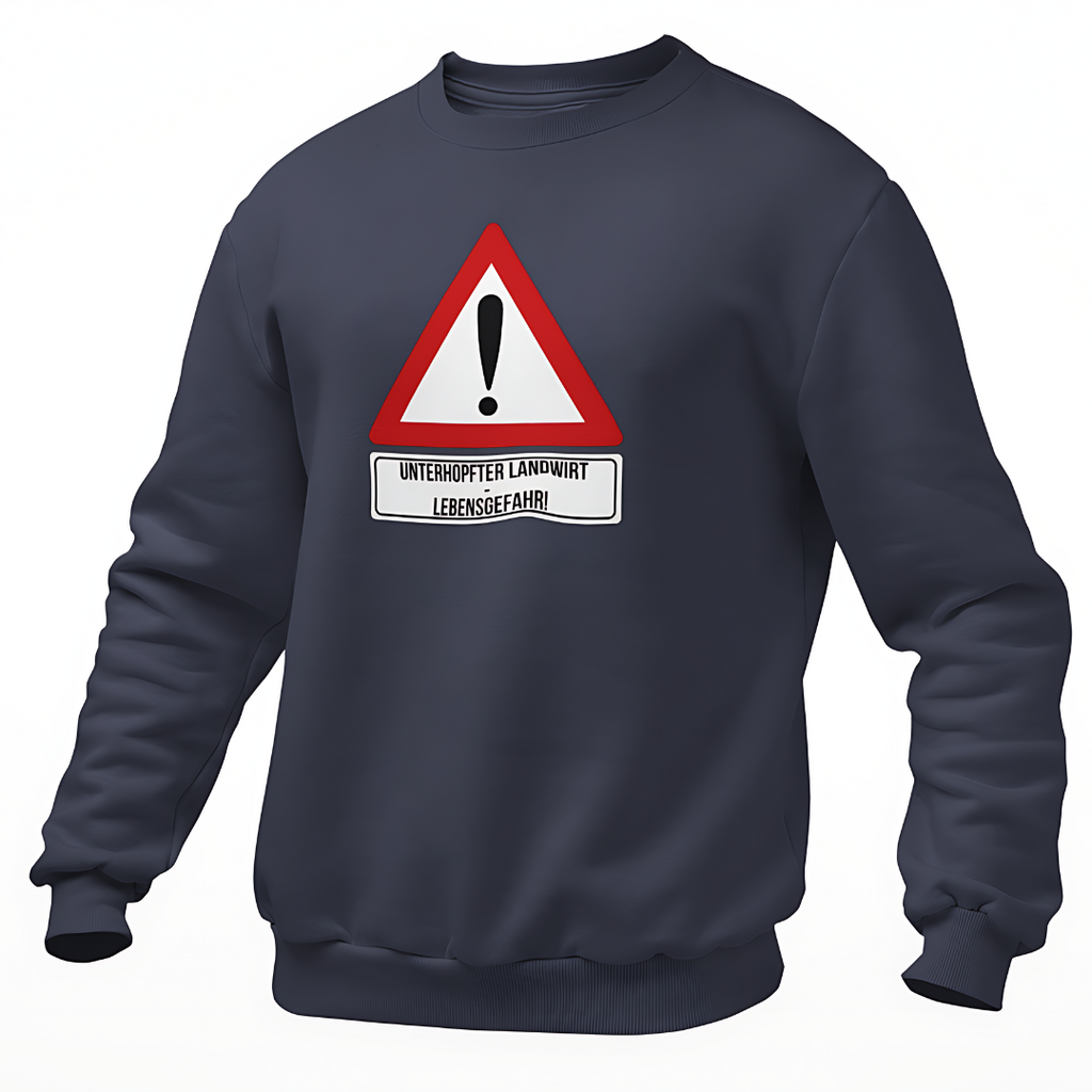 Lebensgefahr! Unterhopfter Landwirt | Premium Sweater
