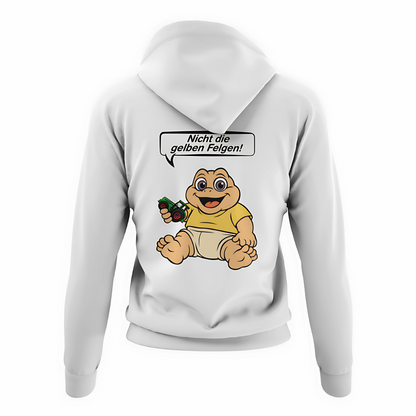 Nicht die Gelben Felgen Dinobaby Rückseite | Premium Hoodie