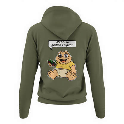 Nicht die Gelben Felgen Dinobaby Rückseite | Premium Hoodie
