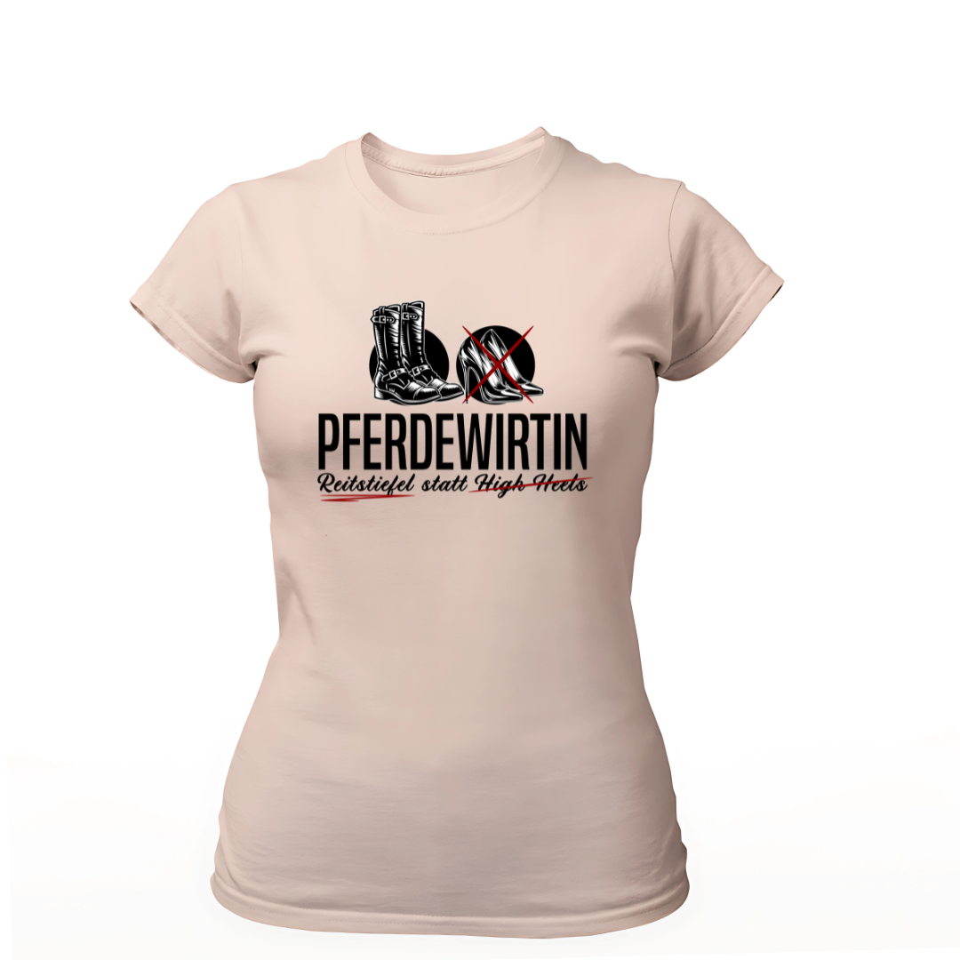 Pferdewirtin Reitstiefel statt High Heels | Premium T Shirt Frauen