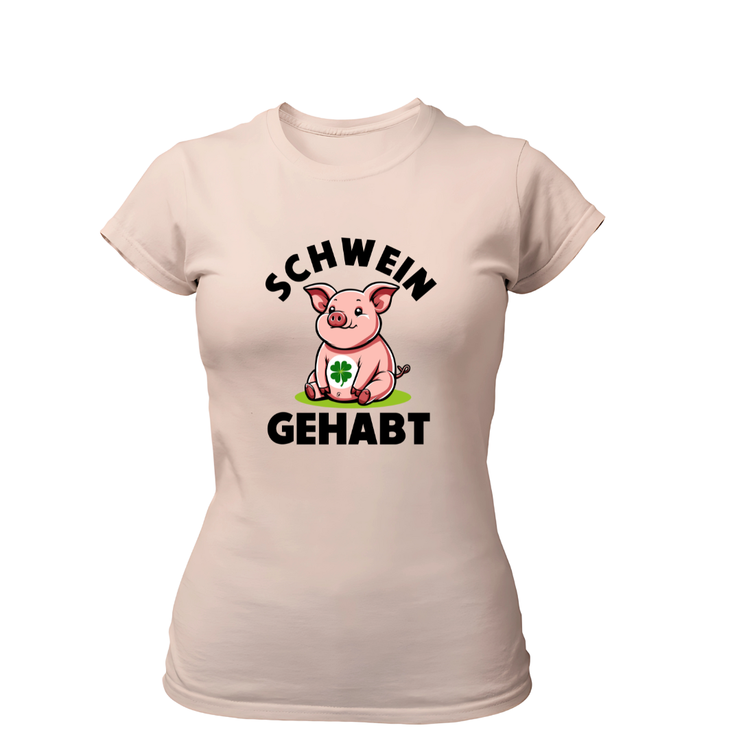 Schwein gehabt | Premium T Shirt Frauen