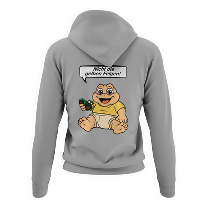 Nicht die Gelben Felgen Dinobaby Rückseite | Premium Hoodie