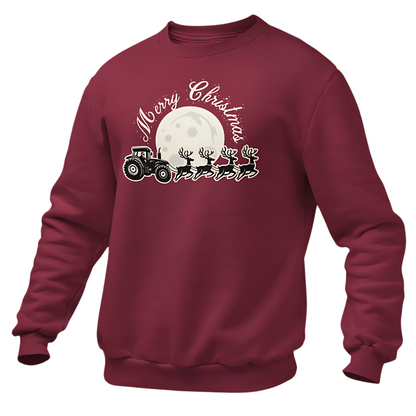 Merry Christmas Traktor mit Rentieren Premium - Sweater