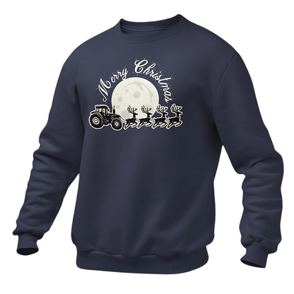 Merry Christmas Traktor mit Rentieren Premium - Sweater