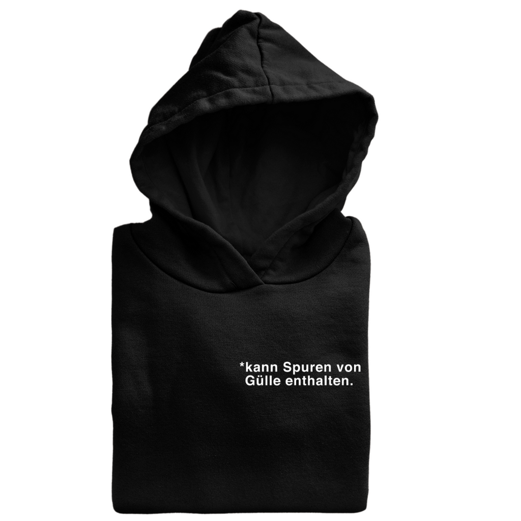 Kann Spuren von Gülle enthalten Brustdruck | Premium Hoodie