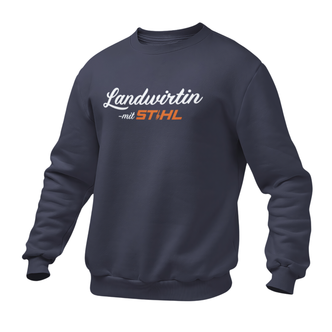 Landwirtin mit Stihl Premium - Sweater