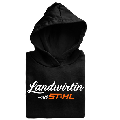 Landwirtin mit Stihl Premium - Hoodie