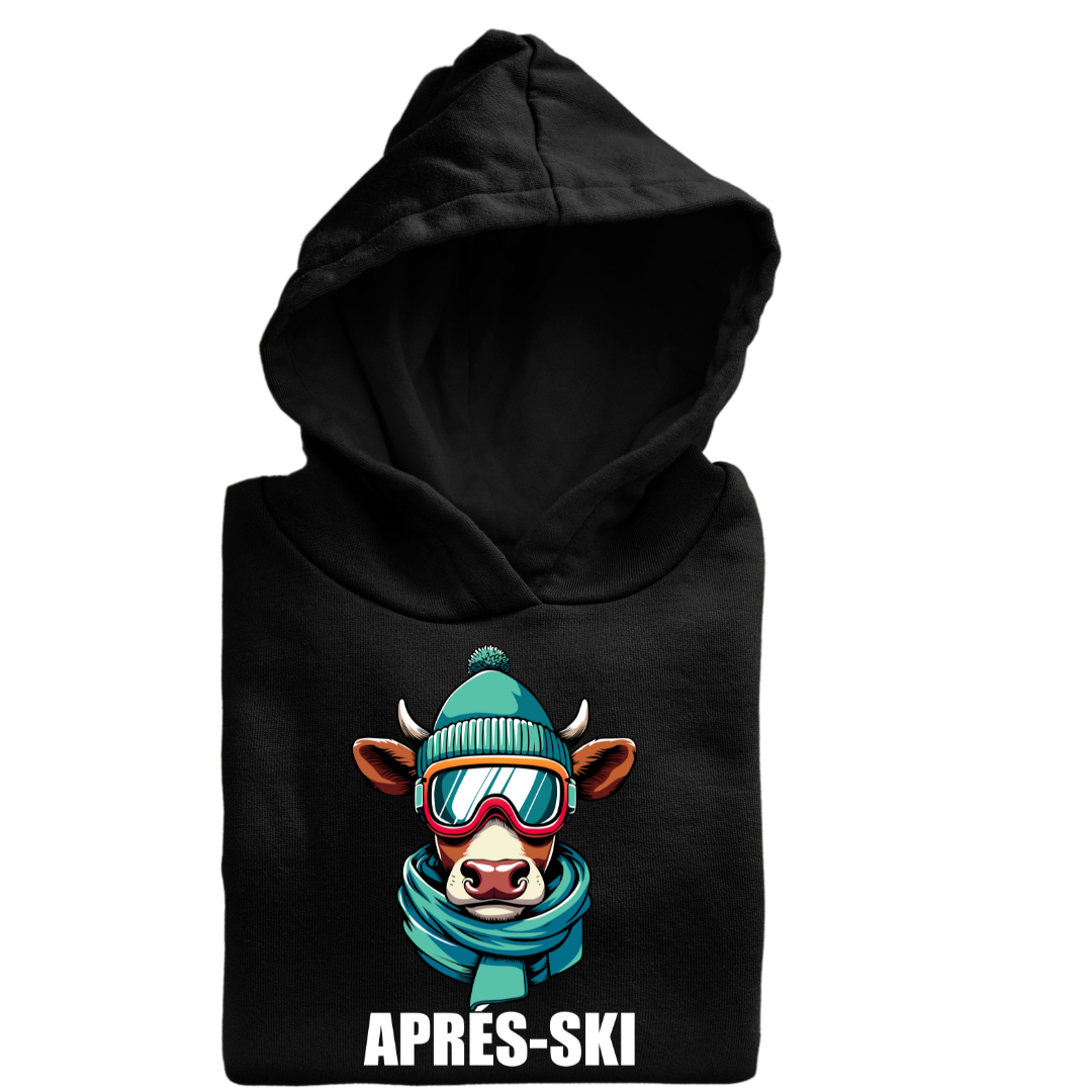 Apres Ski Kuh mit Skibrille | Premium Hoodie