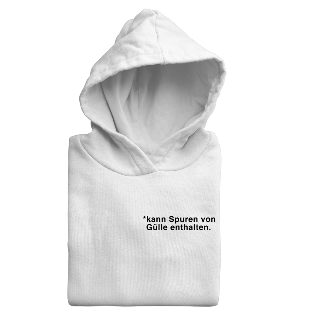 Kann Spuren von Gülle enthalten Brustdruck | Premium Hoodie