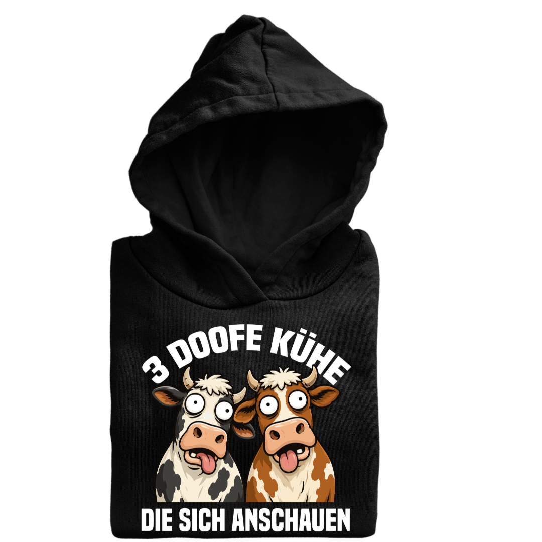 3 Doofe Kühe die sich anschauen | Classic Hoodie